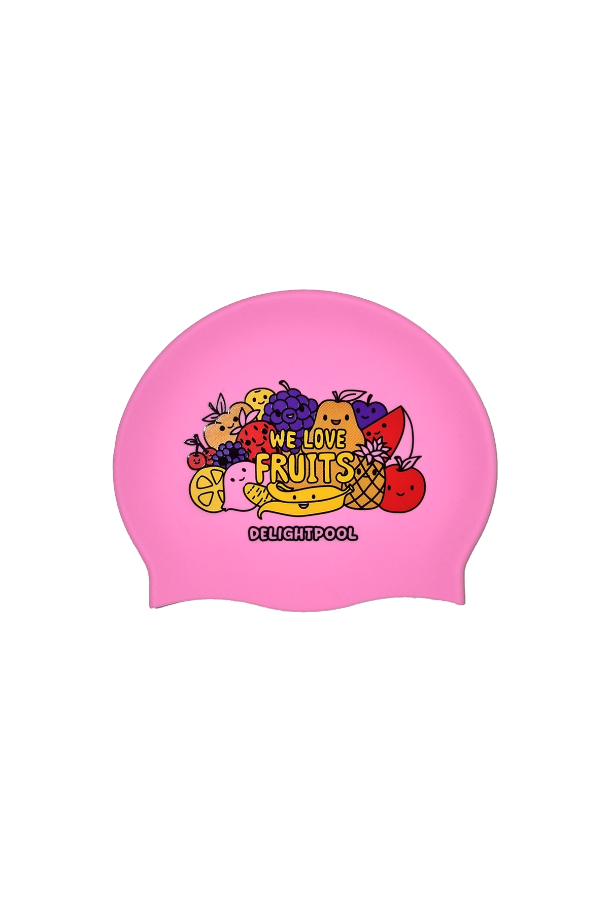We Love Fruits Swim Cap - Pastel Pink