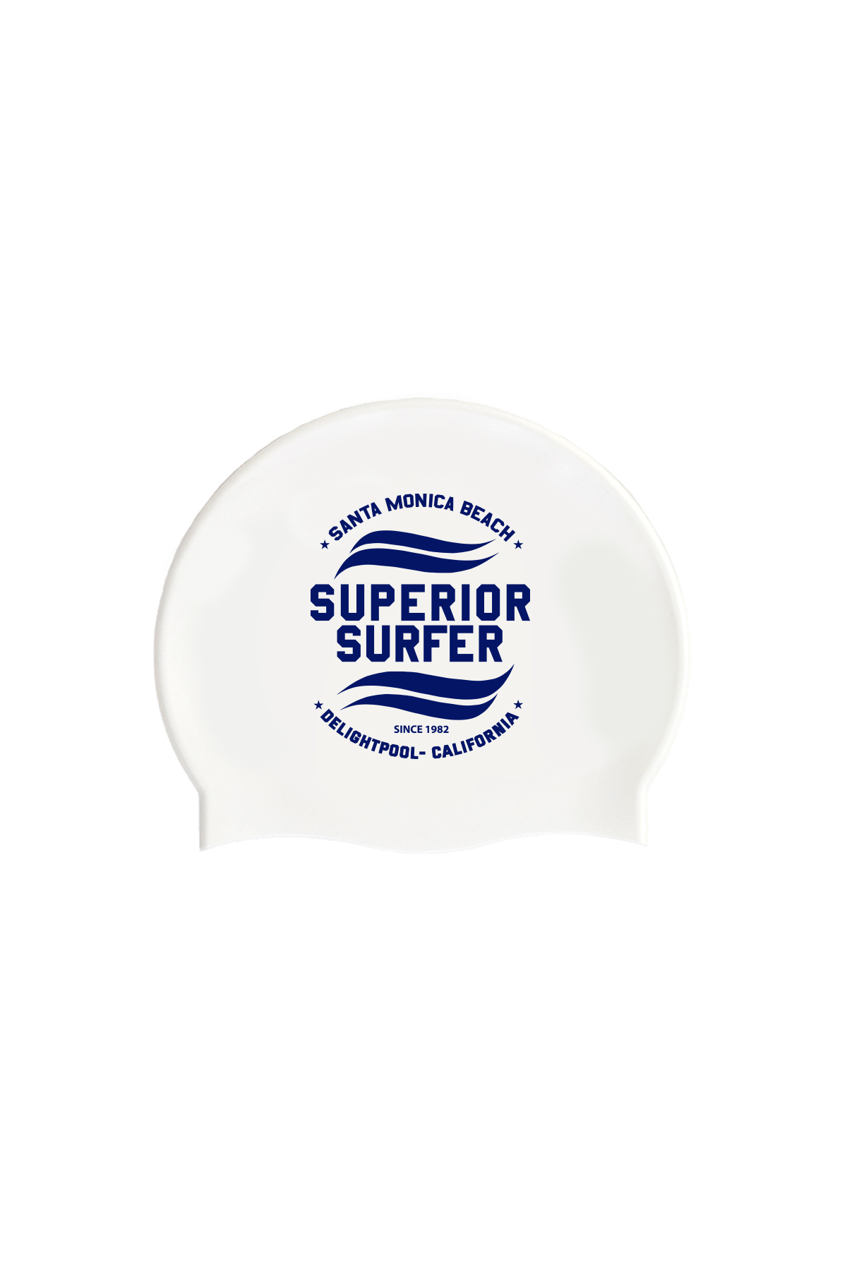Superior Surfer Swim Cap - White